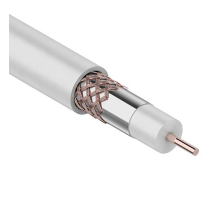 Кабель коаксиальный RG-6U, 75Ом, Cu/Al/Cu, 75%, 305м, INDOOR, белый REXANT 01-2233