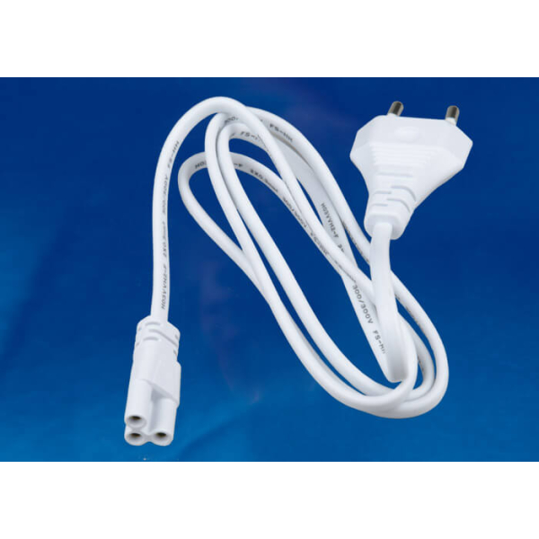 Шнур сетевой с вилкой Uniel UCX-LT2/E01-120 White 1 Sticker UL-00004530