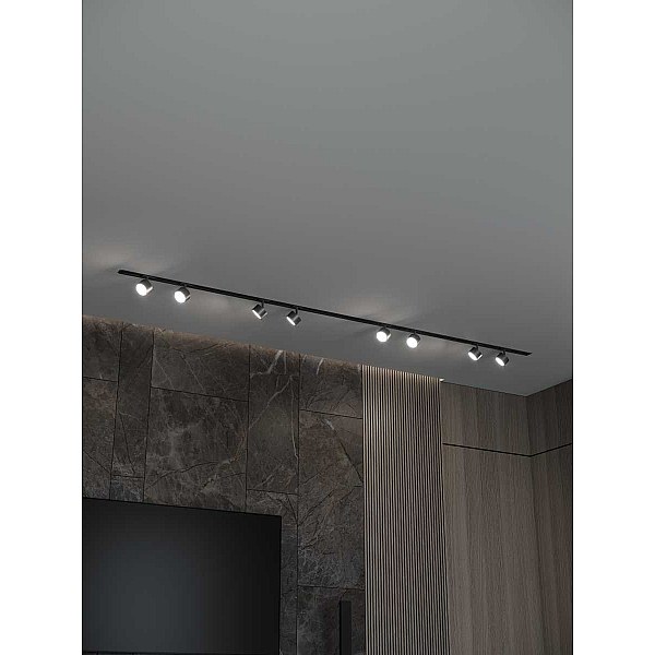 Встраиваемая однофазная трековая система Hesby Lighting Skylite №13 со светильниками HSBL_kompl_S013_VI3B3K