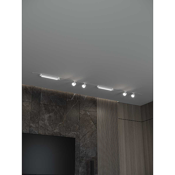 Встраиваемая однофазная трековая система Hesby Lighting Skylite №14 со светильниками HSBL_kompl_S014_VI3W3K