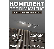 Встраиваемая однофазная трековая система Hesby Lighting Skylite №5 со светильниками HSBL_kompl_S005_VI1W4K