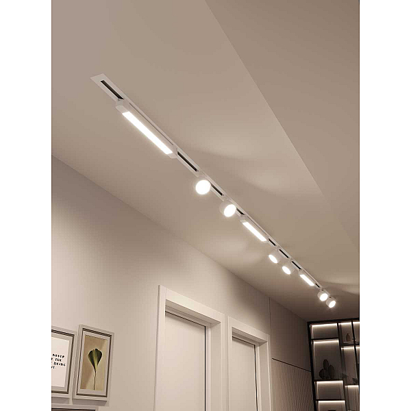 Встраиваемая однофазная трековая система Hesby Lighting Skylite №14 со светильниками HSBL_kompl_S014_VI4W4K