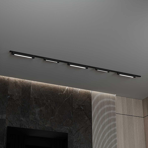 Трековая система со светильниками №8 однофазная накладная Hesby Lighting Skylite HSBL_kompl_S008_NI3B4K