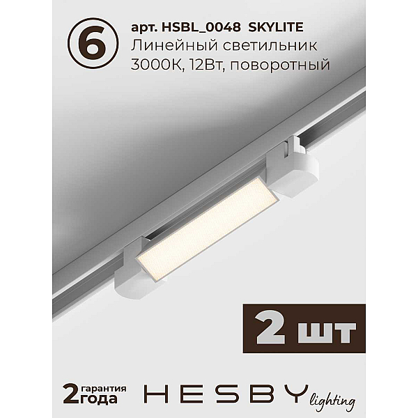 Трековая система со светильниками №1 однофазная накладная Hesby Lighting Skylite HSBL_kompl_S001_NI3W3K