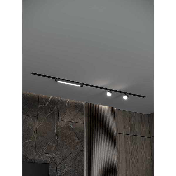 Встраиваемая однофазная трековая система Hesby Lighting Skylite №14 со светильниками HSBL_kompl_S014_VI2B4K