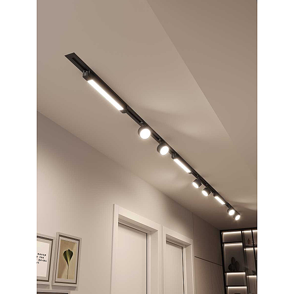 Встраиваемая однофазная трековая система Hesby Lighting Skylite №14 со светильниками HSBL_kompl_S014_VI4B3K