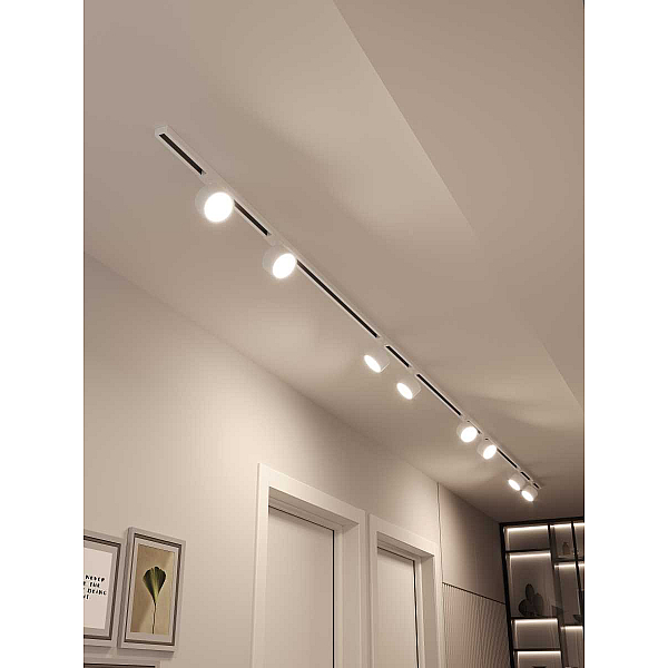 Накладная однофазная трековая система Hesby Lighting Skylite №13 со светильниками HSBL_kompl_S013_NI4W4K