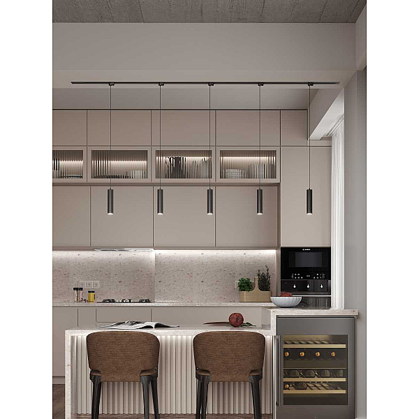 Встраиваемая однофазная трековая система Hesby Lighting Skylite №12 со светильниками HSBL_kompl_S012_VI2B3K
