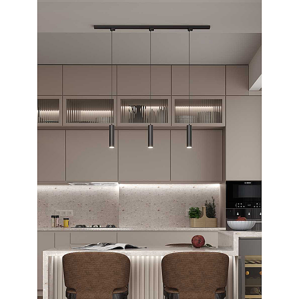 Накладная однофазная трековая система Hesby Lighting Skylite №12 со светильниками HSBL_kompl_S012_NI1B3K