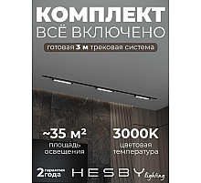 Встраиваемая однофазная трековая система Hesby Lighting Skylite №1 со светильниками HSBL_kompl_S001_VI3B3K