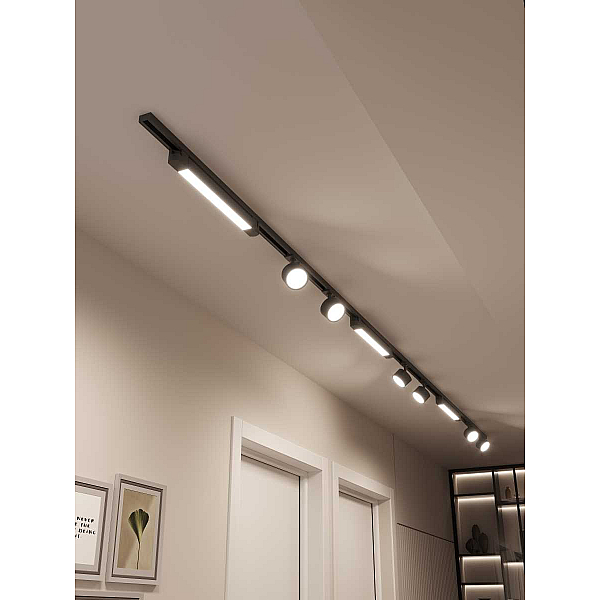 Накладная однофазная трековая система Hesby Lighting Skylite №14 со светильниками HSBL_kompl_S014_NI4B3K