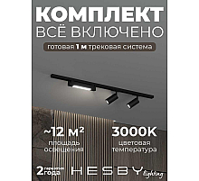 Накладная однофазная трековая система Hesby Lighting Skylite №5 со светильниками HSBL_kompl_S005_NI1B3K