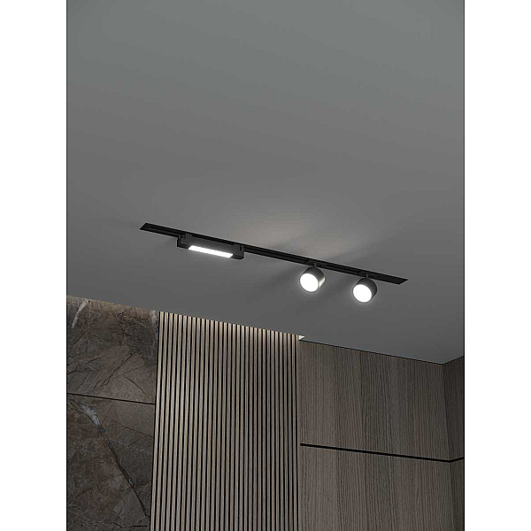 Встраиваемая однофазная трековая система Hesby Lighting Skylite №14 со светильниками HSBL_kompl_S014_VI1B4K