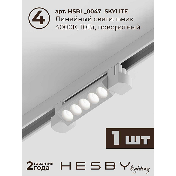 Встраиваемая однофазная трековая система Hesby Lighting Skylite №10 со светильниками HSBL_kompl_S010_VI2W4K