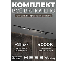 Встраиваемая однофазная трековая система Hesby Lighting Skylite №5 со светильниками HSBL_kompl_S005_VI2B4K