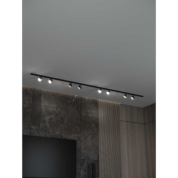 Накладная однофазная трековая система Hesby Lighting Skylite №13 со светильниками HSBL_kompl_S013_NI3B3K