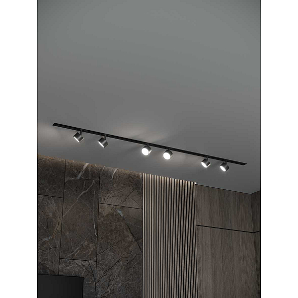 Встраиваемая однофазная трековая система Hesby Lighting Skylite №13 со светильниками HSBL_kompl_S013_VI2B3K