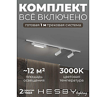 Накладная однофазная трековая система Hesby Lighting Skylite №5 со светильниками HSBL_kompl_S005_NI1W3K