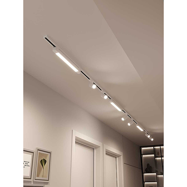 Накладная однофазная трековая система Hesby Lighting Skylite №5 со светильниками HSBL_kompl_S005_NI4W3K