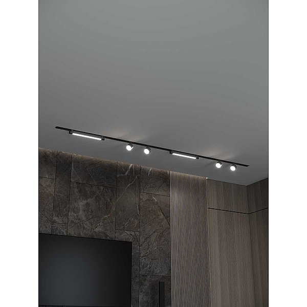 Встраиваемая однофазная трековая система Hesby Lighting Skylite №14 со светильниками HSBL_kompl_S014_VI3B4K