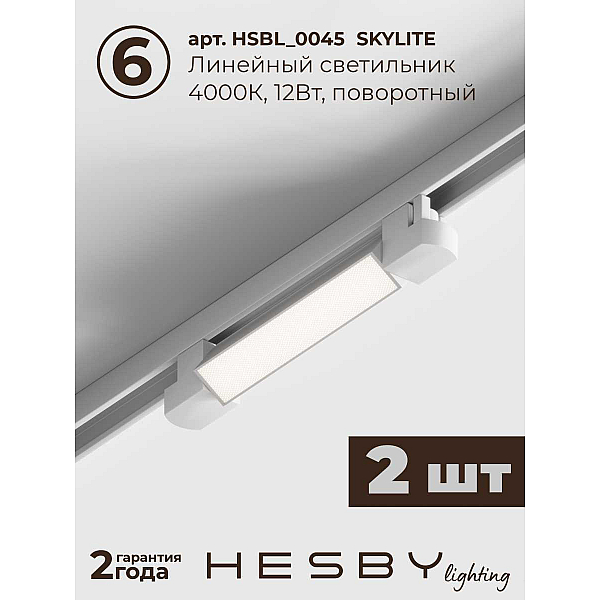 Трековая система со светильниками №1 однофазная накладная Hesby Lighting Skylite HSBL_kompl_S001_NI3W4K