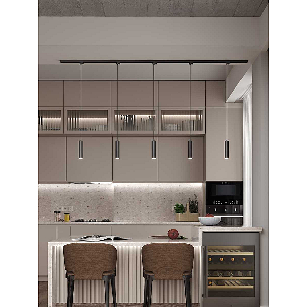 Накладная однофазная трековая система Hesby Lighting Skylite №12 со светильниками HSBL_kompl_S012_NI2B3K