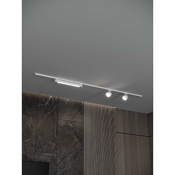 Накладная однофазная трековая система Hesby Lighting Skylite №14 со светильниками HSBL_kompl_S014_NI2W3K