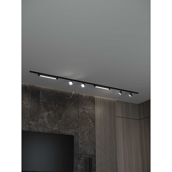 Накладная однофазная трековая система Hesby Lighting Skylite №14 со светильниками HSBL_kompl_S014_NI3B3K