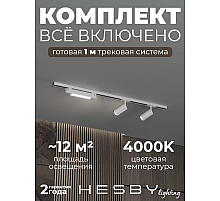 Накладная однофазная трековая система Hesby Lighting Skylite №5 со светильниками HSBL_kompl_S005_NI1W4K