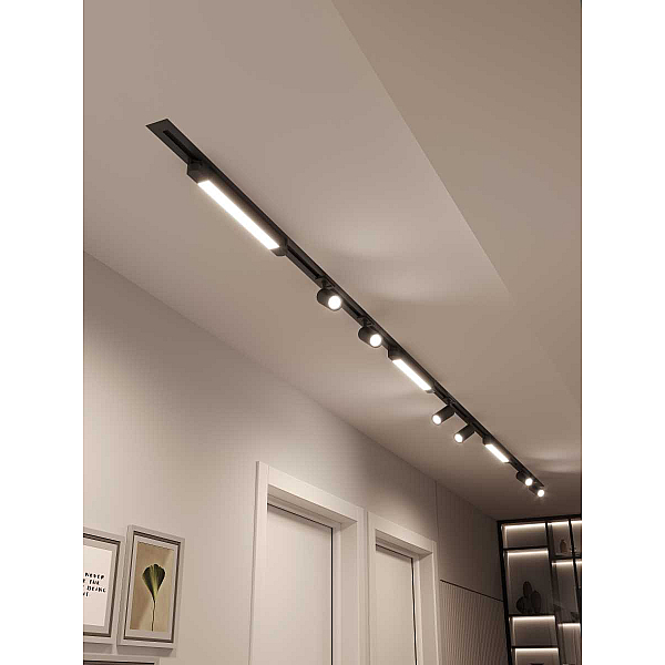 Встраиваемая однофазная трековая система Hesby Lighting Skylite №5 со светильниками HSBL_kompl_S005_VI4B4K