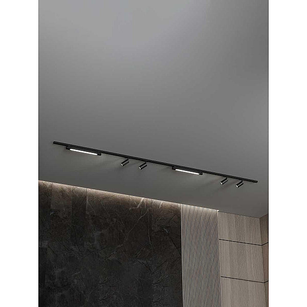 Трековая система со светильниками №5 однофазная накладная Hesby Lighting Skylite HSBL_kompl_S005_NI3B3K