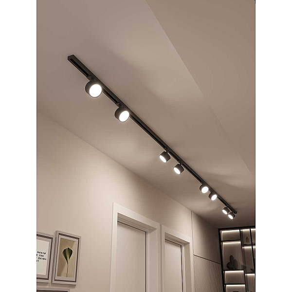 Накладная однофазная трековая система Hesby Lighting Skylite №13 со светильниками HSBL_kompl_S013_NI4B3K