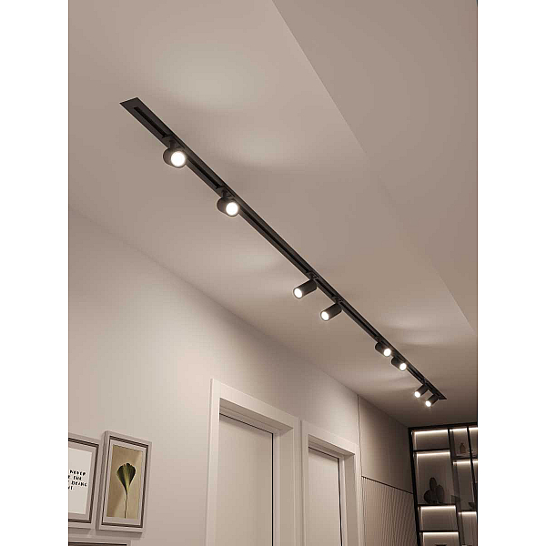 Встраиваемая однофазная трековая система Hesby Lighting Skylite №3 со светильниками HSBL_kompl_S003_VI4B4K