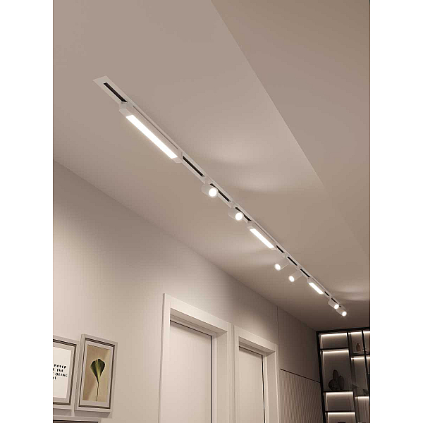 Встраиваемая однофазная трековая система Hesby Lighting Skylite №5 со светильниками HSBL_kompl_S005_VI4W3K
