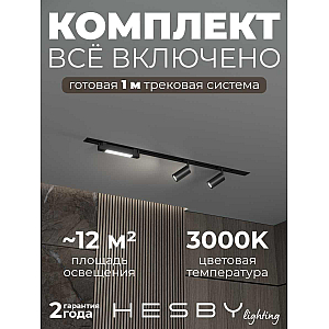 Встраиваемая однофазная трековая система Hesby Lighting Skylite №5 со светильниками HSBL_kompl_S005_VI1B3K