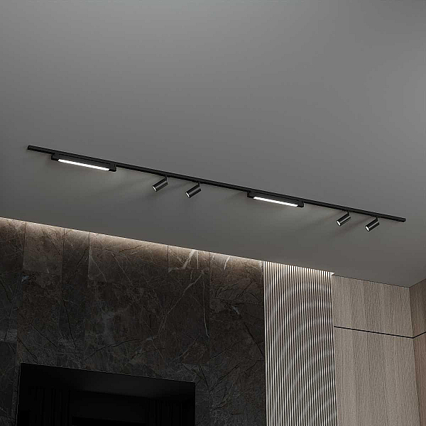 Трековая система со светильниками №5 однофазная накладная Hesby Lighting Skylite HSBL_kompl_S005_NI3B4K