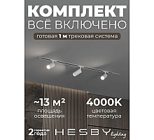 Встраиваемая однофазная трековая система Hesby Lighting Skylite №3 со светильниками HSBL_kompl_S003_VI1W4K