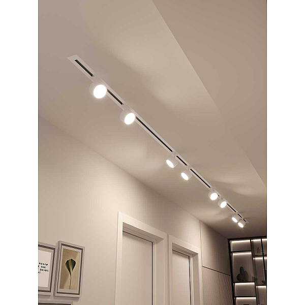 Встраиваемая однофазная трековая система Hesby Lighting Skylite №13 со светильниками HSBL_kompl_S013_VI4W3K