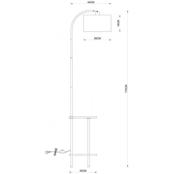 Торшер Arte Lamp Combo A4055PN-1BK Торшер Arte Lamp Combo A4055PN-1BK