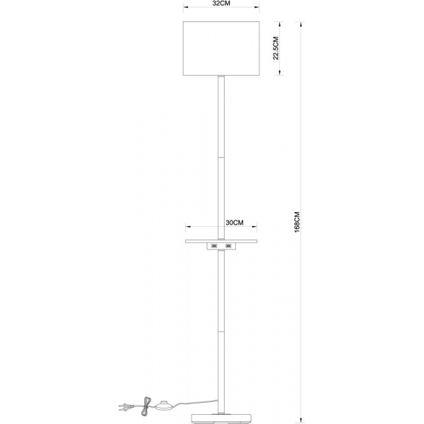 Торшер Combo A4056PN-1WH Торшер Combo A4056PN-1WH