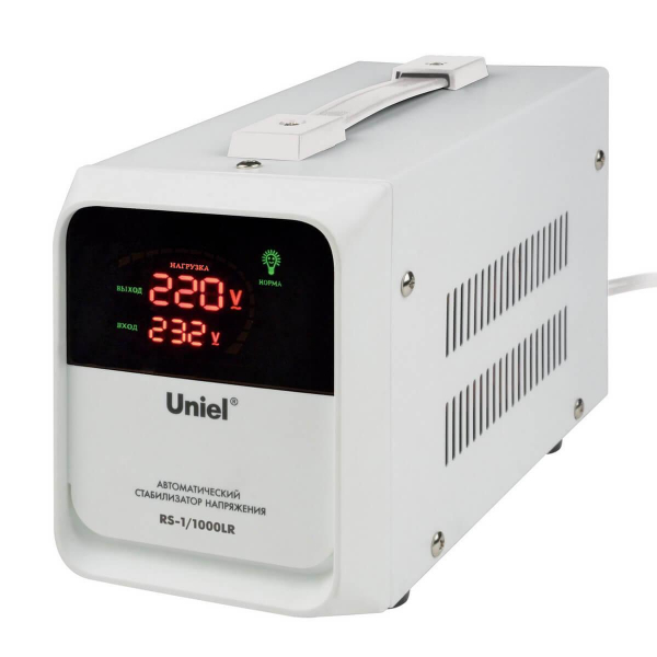 Стабилизатор напряжения для холодильника Uniel 1000ВА RS-1/1000LR UL-00003601 Стабилизатор напряжения для холодильника Uniel 1000ВА RS-1/1000LR UL-00003601