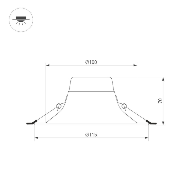 Встраиваемый светодиодный светильник Arlight MS-Blizzard-Built-R115-10W Day4000 035593 Встраиваемый светодиодный светильник Arlight MS-Blizzard-Built-R115-10W Day4000 035593
