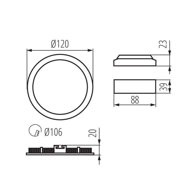 Потолочный светодиодный светильник Kanlux ROUNDA V2LED6W-NW-SN 27221 Потолочный светодиодный светильник Kanlux ROUNDA V2LED6W-NW-SN 27221