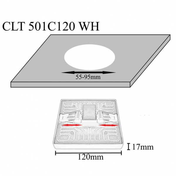 Встраиваемый светодиодный светильник Crystal Lux CLT 501C120 WH Встраиваемый светодиодный светильник Crystal Lux CLT 501C120 WH