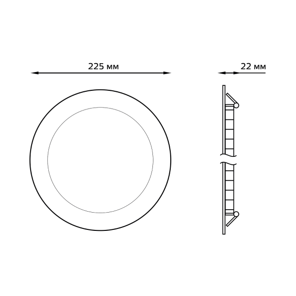 Встраиваемый светодиодный светильник Gauss 939111118