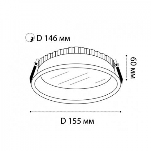 Встраиваемый светодиодный светильник Italline IT06-6013 black 4000K Встраиваемый светодиодный светильник Italline IT06-6013 black 4000K