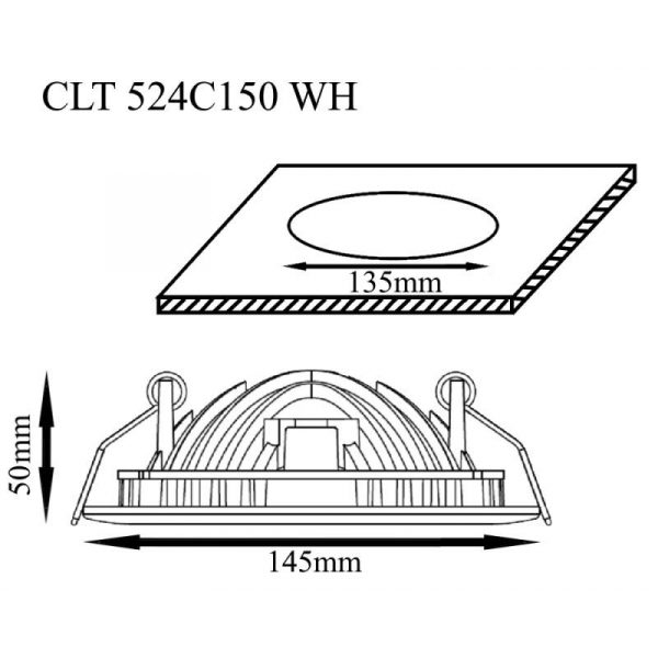 Встраиваемый светодиодный светильник Crystal Lux CLT 524C150 WH Встраиваемый светодиодный светильник Crystal Lux CLT 524C150 WH