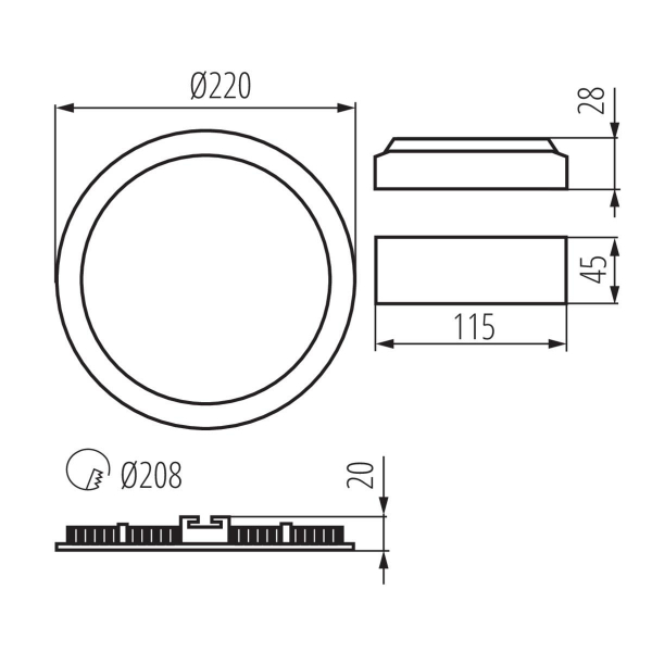 Потолочный светодиодный светильник Kanlux ROUNDA V2LED18W-NW-SN 27219 Потолочный светодиодный светильник Kanlux ROUNDA V2LED18W-NW-SN 27219