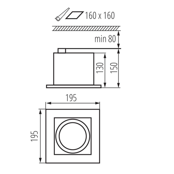 Точечный светильник Kanlux MATEO ES DLP-150-B 32930 Точечный светильник Kanlux MATEO ES DLP-150-B 32930