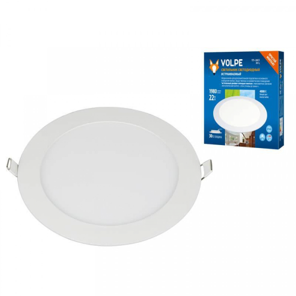 Встраиваемый светодиодный светильник Volpe ULM-Q236 22W/4000K WHITE UL-00004666 Встраиваемый светодиодный светильник Volpe ULM-Q236 22W/4000K WHITE UL-00004666